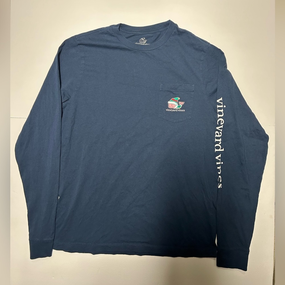 Vineyard Vines Child Merry Christmas Navy Tee-Will change to‎ current year